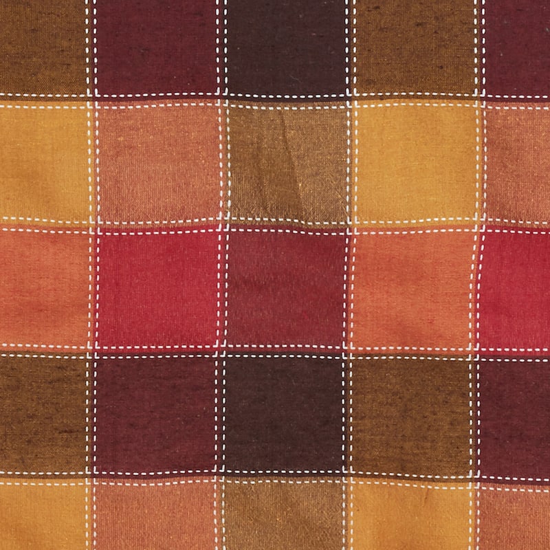 Stitched Design Plaid Tablecloth