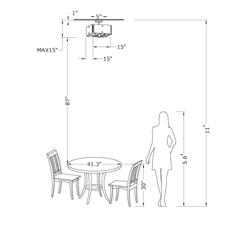 Laia 15" 4-light Hand Crafted Glass Panels Square Flush Mount - 15" W x 15" H x 15" D