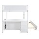 preview thumbnail 16 of 55, Full-over-Full Bunk Bed with Twin size Trundle, Storage and Desk,with 2 USB and 2 3-holes Plugs