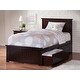 preview thumbnail 2 of 9, Nantucket Twin XL Platform Bed with Matching Footboard with 2 Drawers in Espresso