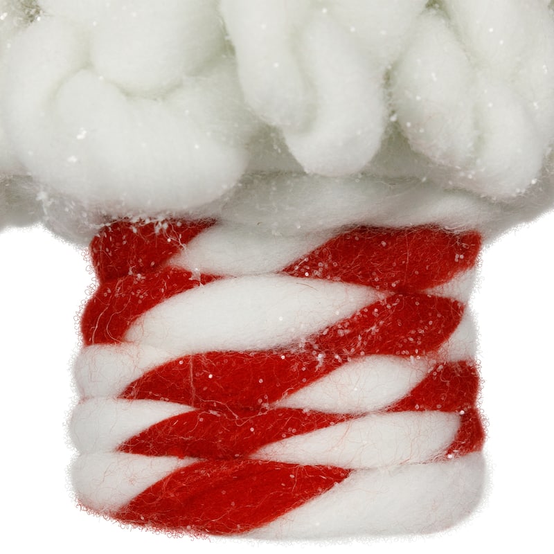 Plush Tree with Peppermint and Candy Canes Christmas Decoration - 16.5"