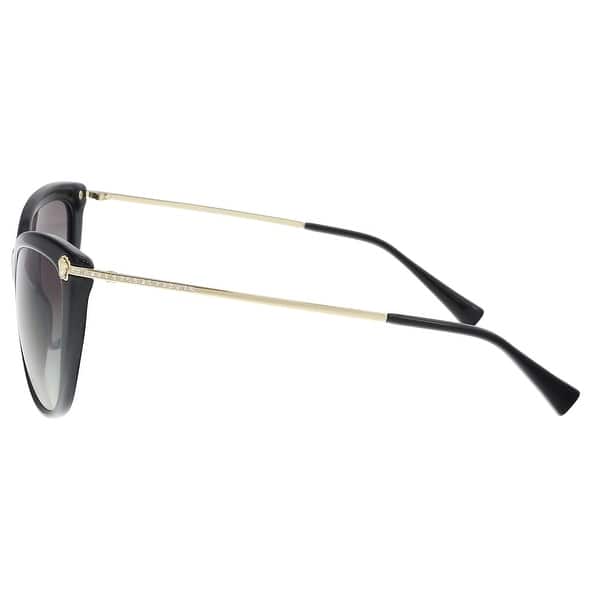 Shop Versace Ve4345b Gb1 11 Black Cat Eye Sunglasses 57 17 140