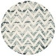 preview thumbnail 111 of 121, SAFAVIEH Dip Dye Marybeth Hand-tufted Wool Chevron Area Rug 7' Round - Ivory/Grey - Round