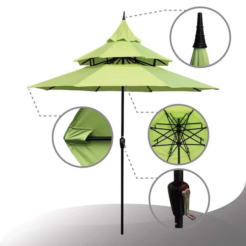 Maypex 9-foot Pagoda Market Umbrella