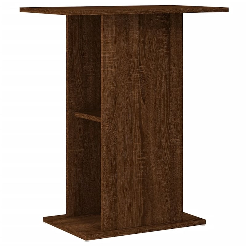 vidaXL Aquarium Stand Brown Oak Engineered Wood Medium Aquarium Stand - 14.2 x 23.8 x 28.5