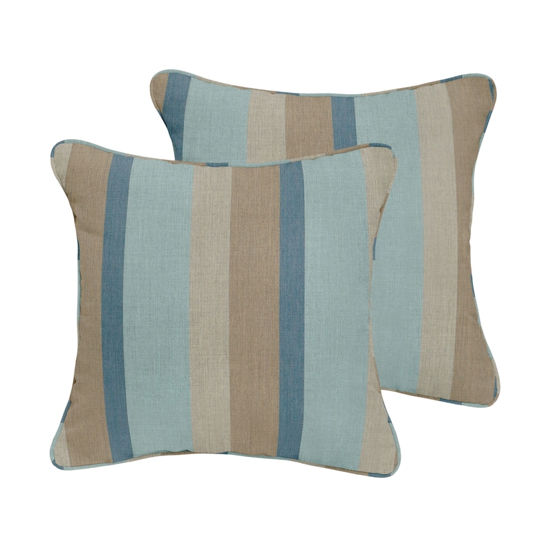 Sunbrella Gateway Mist Corded Indoor/ Outdoor Pillow Set (Set of 2)