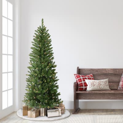 Puleo International Pre-Lit 6' Carson Pine Artificial Christmas Tree