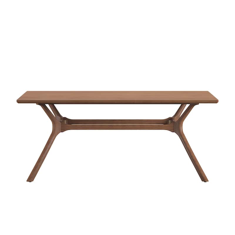 Nadine Mid-Century Dark Walnut Finish Rectangular Dining Table by iNSPIRE Q Modern