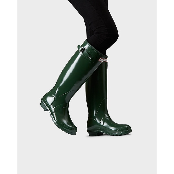 tall green rain boots