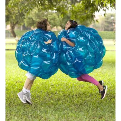 HearthSong Set of Two 36" Blue Inflatable Buddy Bumper Balls