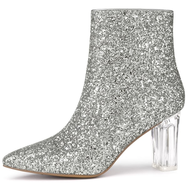 sparkle ankle boots womens