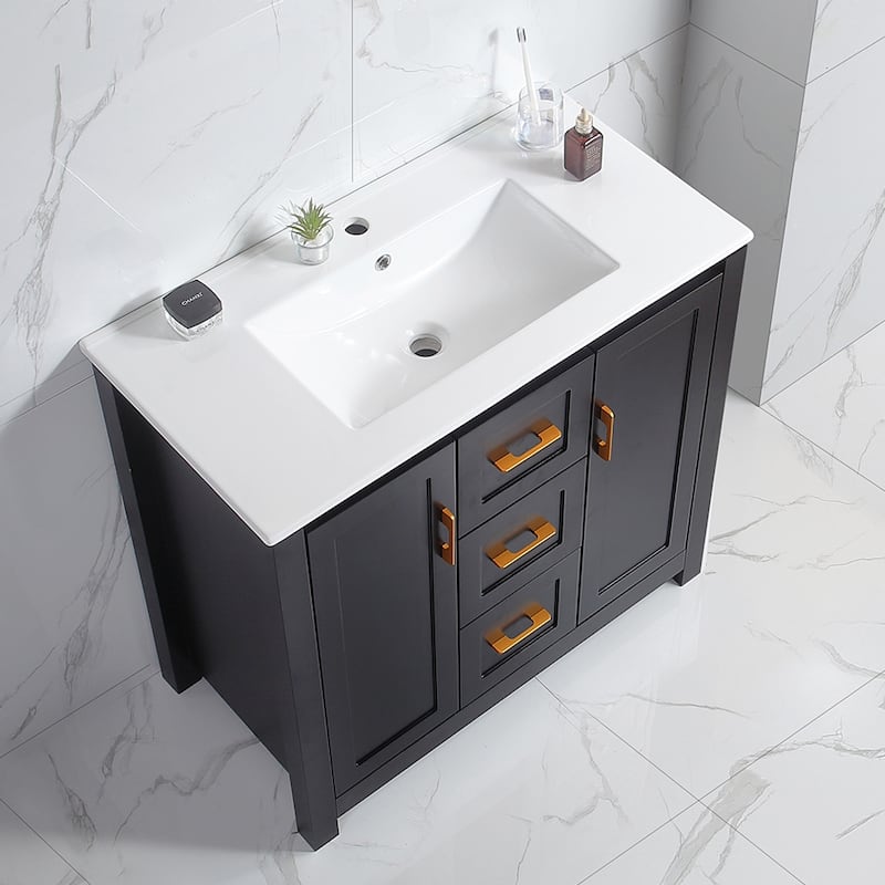 36" Bathroom Vanity with Single Sink, Combo Cabinet Undermount Sink, Bathroom Storage Cabinet with 2 Doors and 2 Drawer