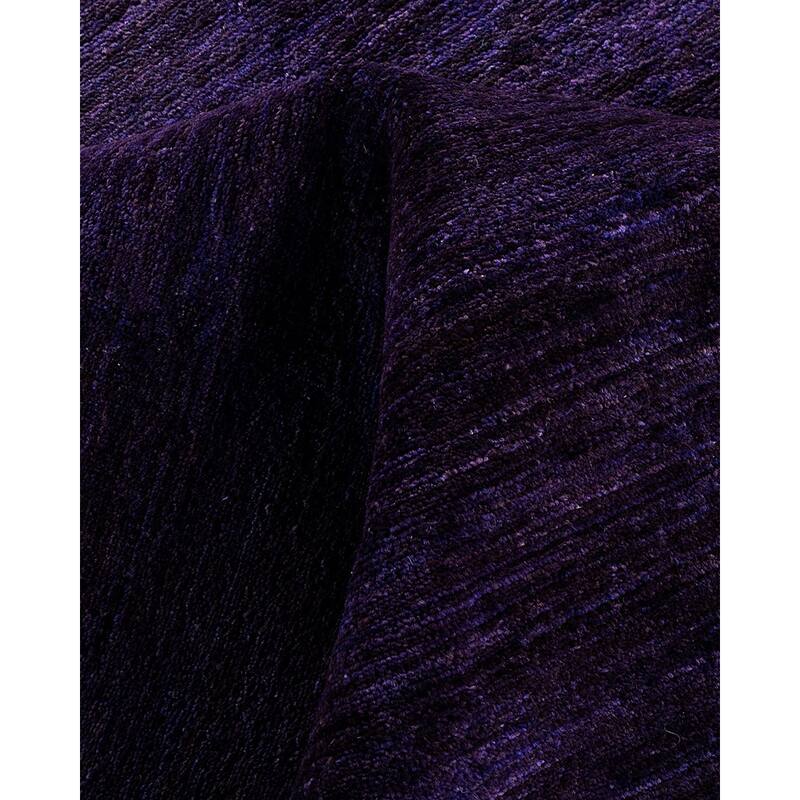 Overton Hand Knotted Wool Vintage Inspired Modern Contemporary Overdyed Purple Area Rug - 12' 2" x 18' 5"