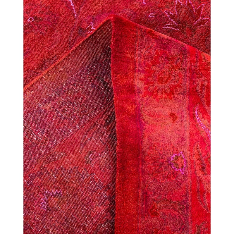 Contemporary Overdyed Wool Hand Knotted Area Rug - 9' 2" x 12' 4"