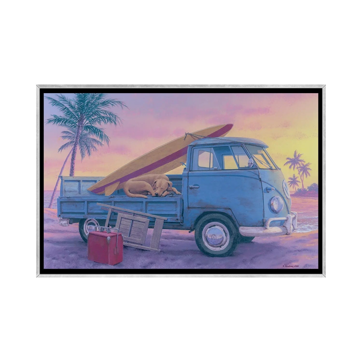 iCanvas "The Beach Boy" by Richard Courtney Framed