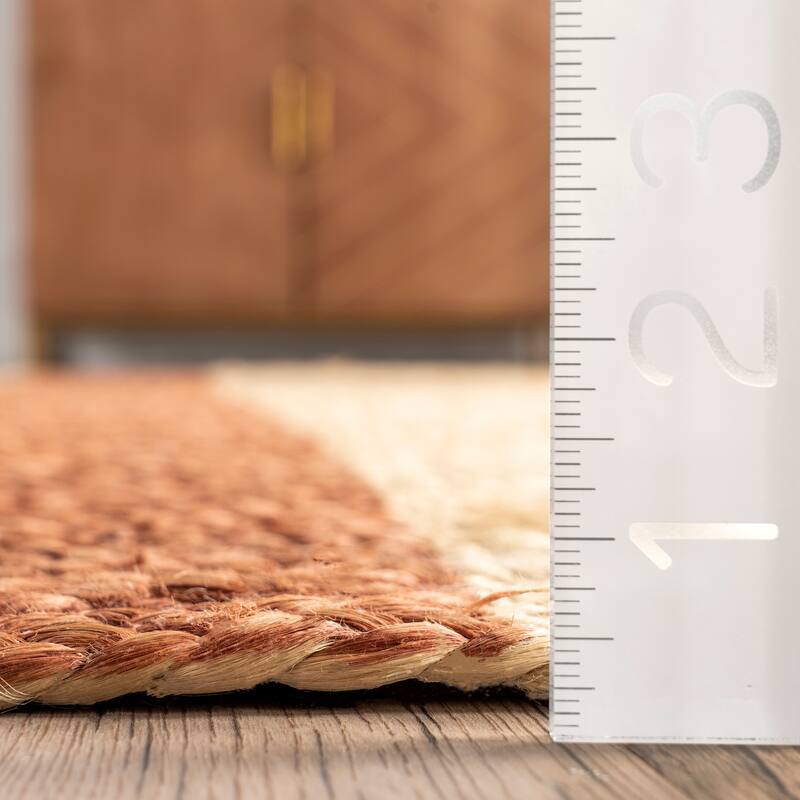 Nuloom Rubi Braided Stripes Jute Area Rug