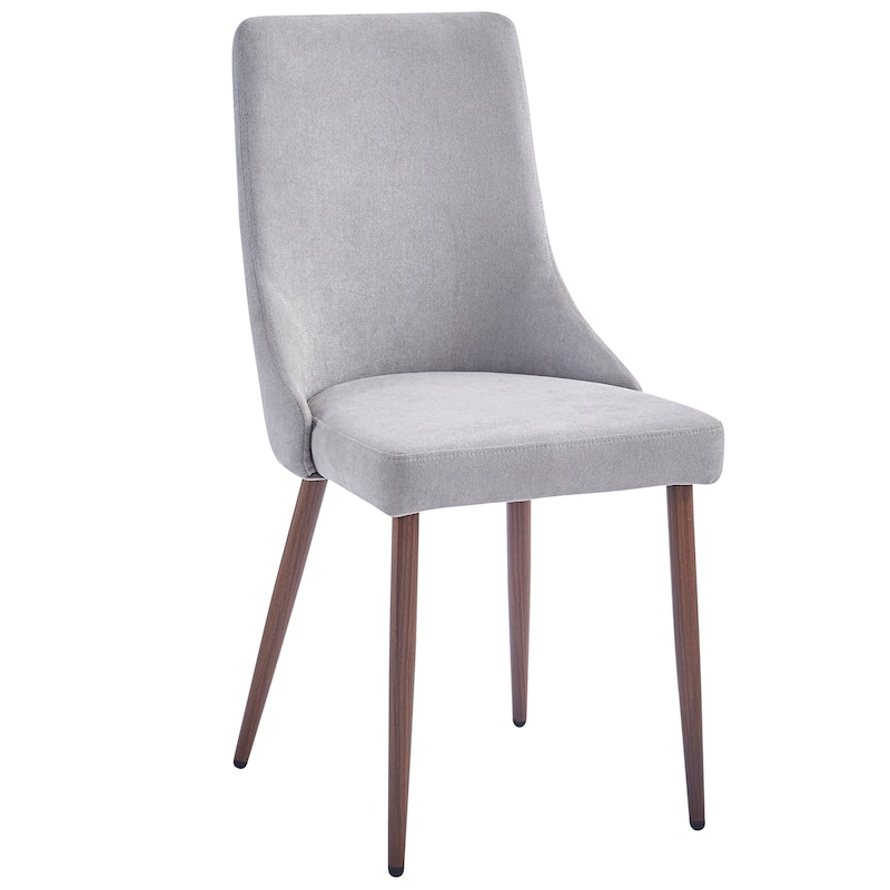 Mid-Century Fabric and Metal Dining Chair, Set of 4 - Grey