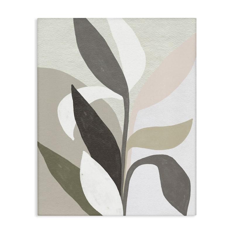 Stupell Soft Modern Organic Leaves Canvas Wall Art Design By June Erica Vess - 36 x 48