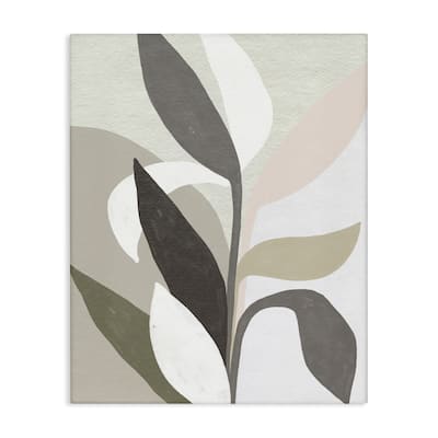 Stupell Soft Modern Organic Leaves Canvas Wall Art Design By June Erica Vess