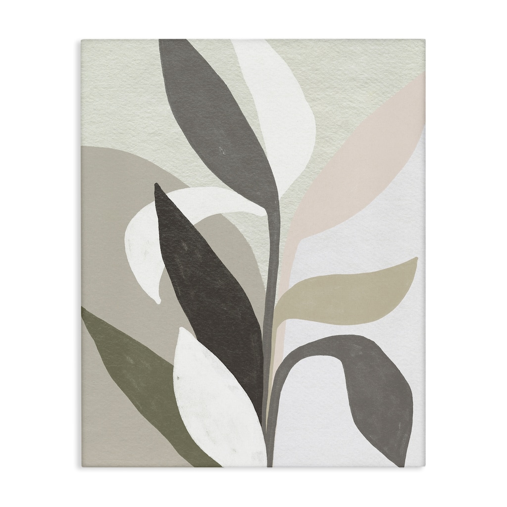 Stupell Soft Modern Organic Leaves Canvas Wall Art Design By June Erica Vess