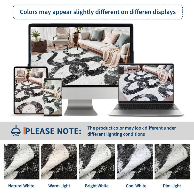Modern Washable Area Rug Animal Snake Pattern Rug Home Decor Snake Carpet, Low Pile Non Slip Rug