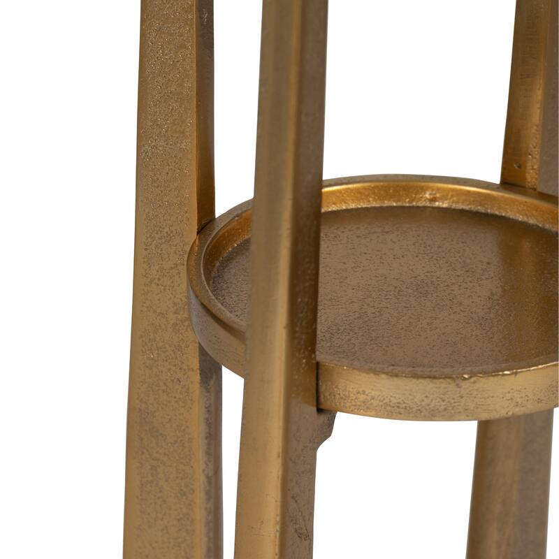 Sagebrook Home Modern Metal Solid Pillar Candle Holder
