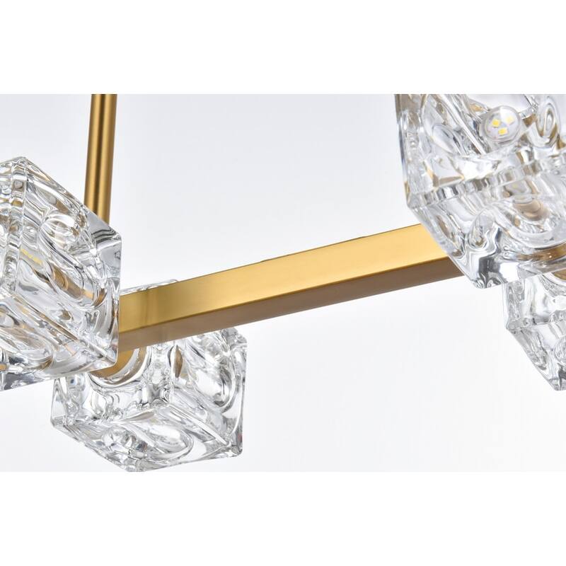 Elegant Lighting LD920D30 Lyra 8 Light 30" Wide Linear Pendant