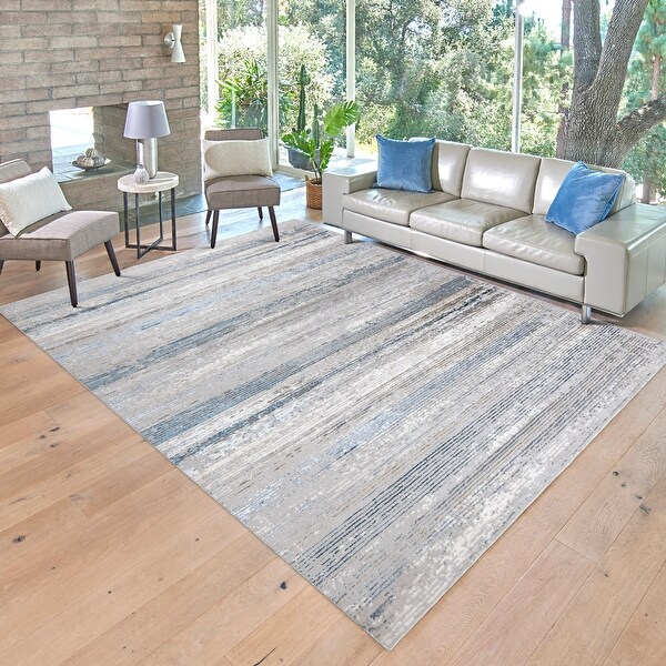 Alexander Home Grant Modern Abstract Border Area Rug - On Sale - Bed ...