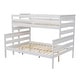 preview thumbnail 6 of 10, White Twin over Full Size Solid Wood Bunk Bed with Ladder & Fence