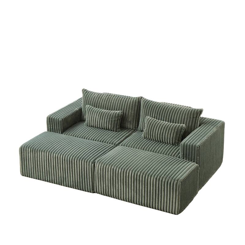 Oversized 87" Modular Sectional Lounge Chaise with 2 Ottoman
