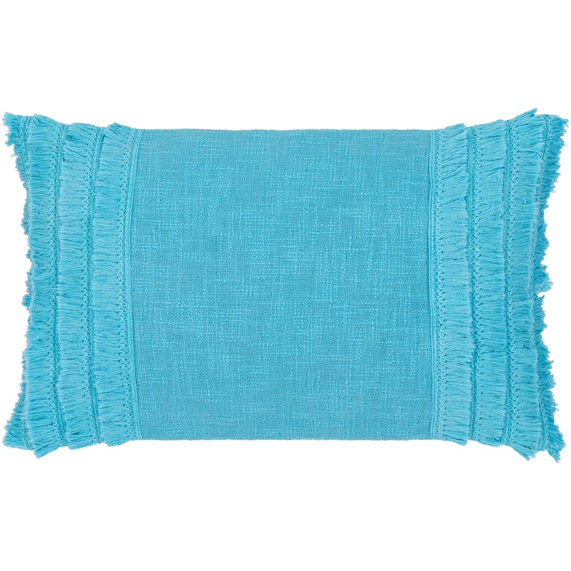 Artistic Weavers Gayathri Cottage Style Cotton Pillow - 18"H x 18"W - Polyester - Aqua