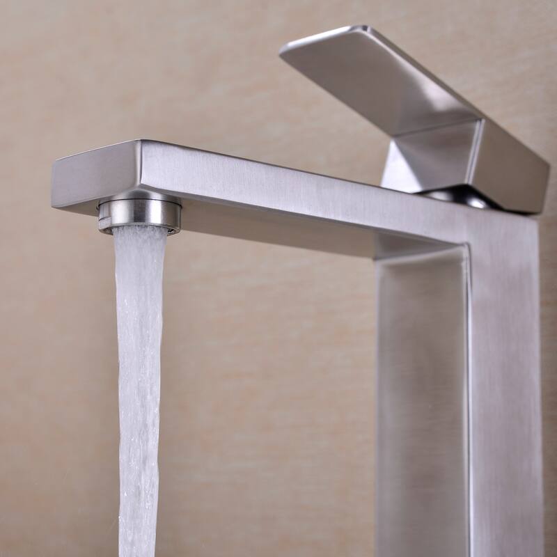 Bathroom Sink Single Handle Faucet with Pop Up Drain, No Overflow, Silent Splashback, Corrosion and Rust Resistant