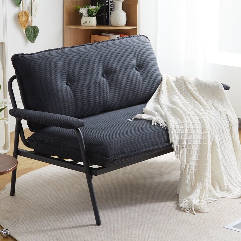 53" Two Seater Sofa, Metal Frame
