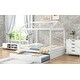 preview thumbnail 4 of 7, Full Size House Bed with Trundle, Solid Wood Frame, and Support Legs - Compact Canopy Bed for Children