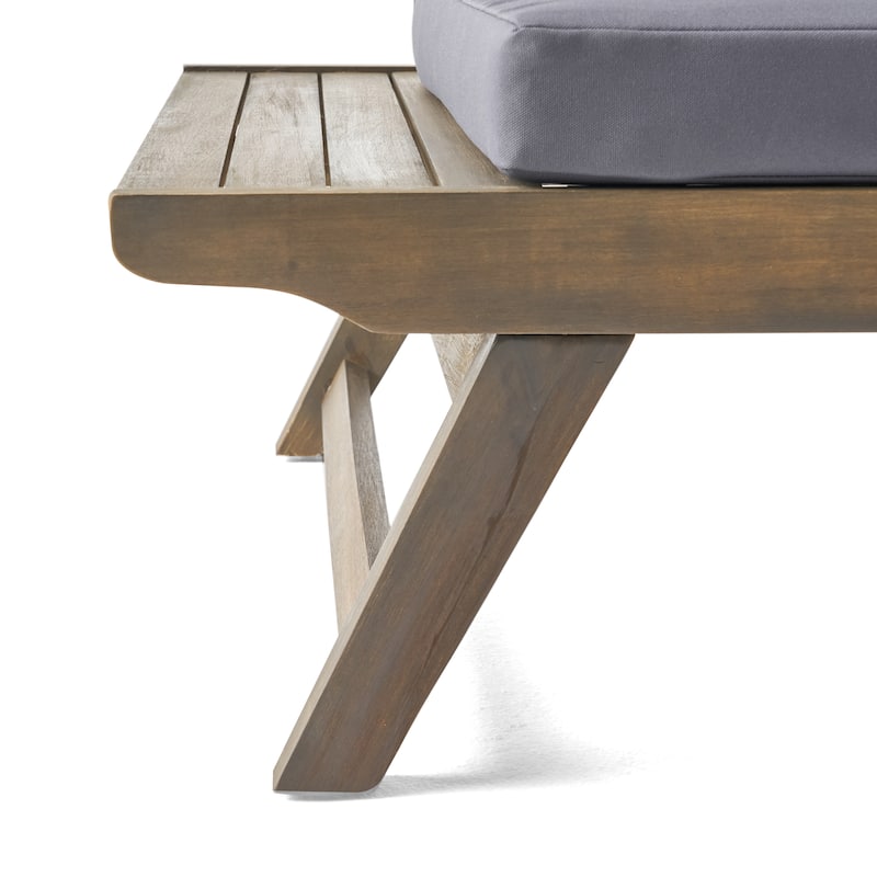 Sedona Acacia Wood Outdoor Club Chairs with Cushions by Christopher Knight Home