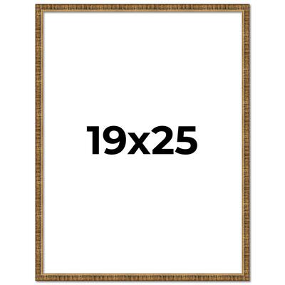 19x25 Frame Gold Solid Wood Picture Frame - Complete Modern Photo