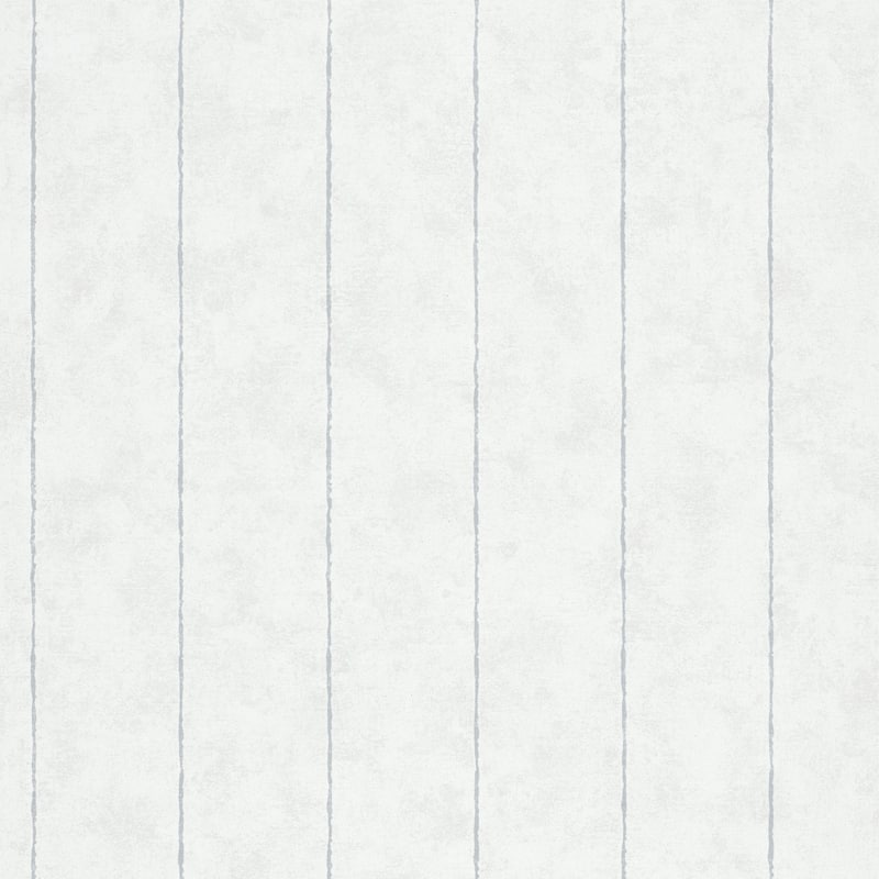 Galerie Wallcoverings Flora Pinstripes Vinyl on Non-woven Matte Wallpaper Roll - 33 feet x 21 inches - White
