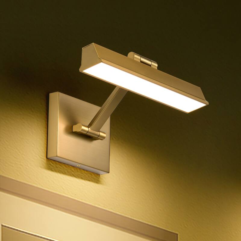 Hazel 1 Foot LED Picture Light 3 CCT Selectable Vintage Brass Finish Acrylic Lens - Vintage Brass