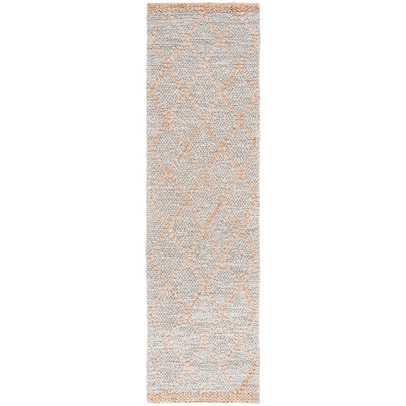 SAFAVIEH Hand-Woven Natural Fiber Loria Casual Jute Rug - 2'3" x 9' Runner - Grey/Natural
