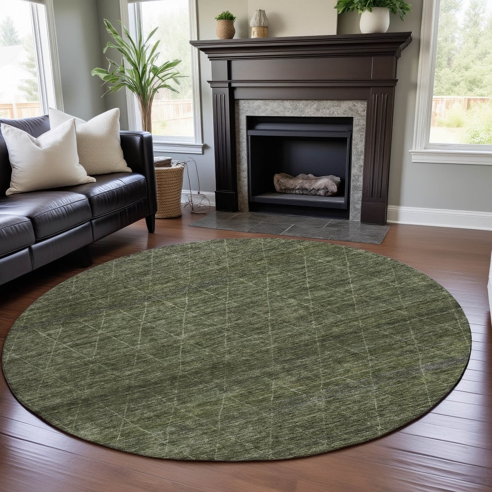 Premium Washable Super Soft Solid Trellis Mayfield Rug