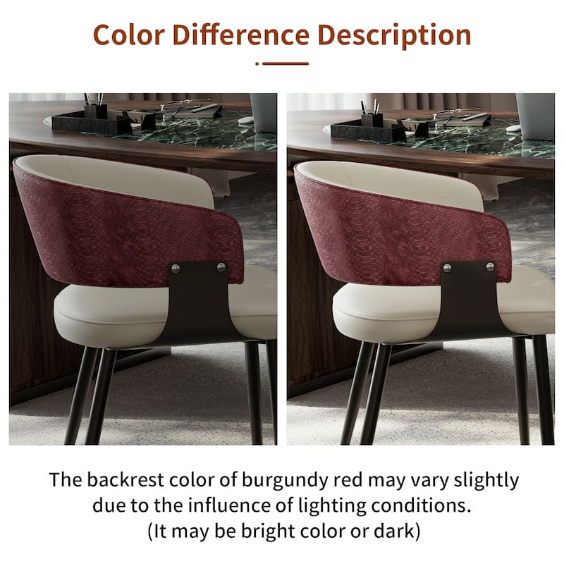 Dining Chairs Set Microfiber Leather Kitchen Dining Chairs Upholstered Padded Wide Seat