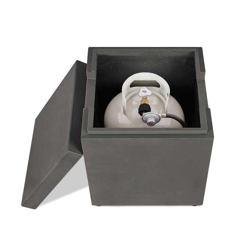 Provo Propane Tank Cover in Carbon by Jensen Company - 17.4 x 17.4 x 20.6