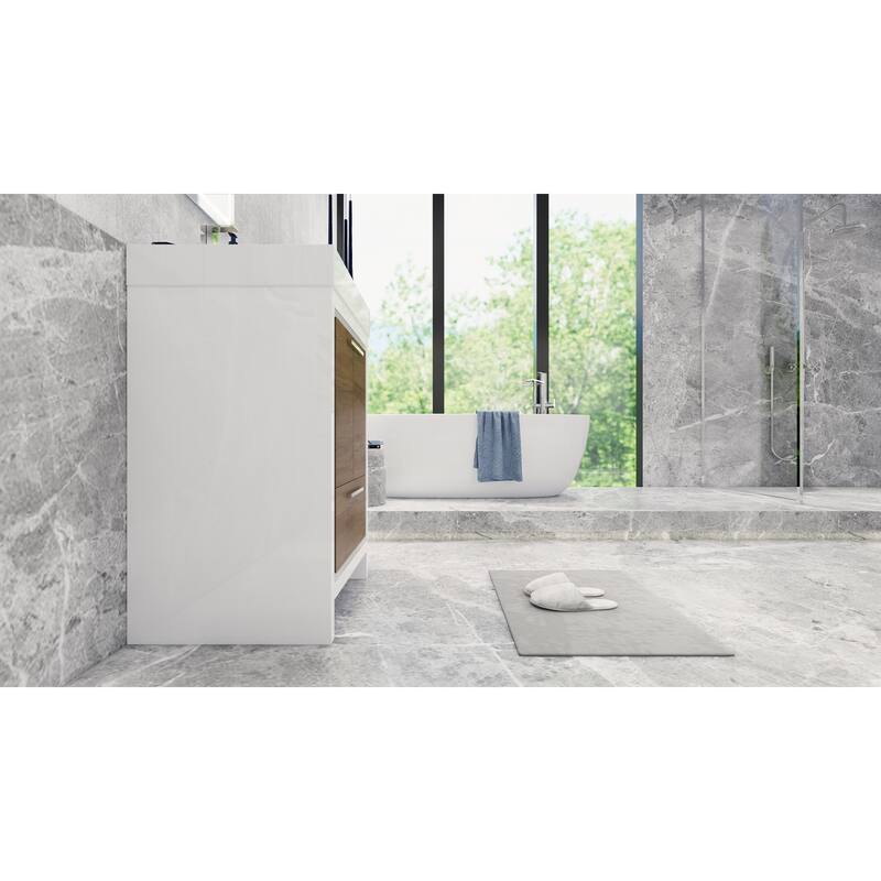 Dove 24'' Freestanding Vanity with Reinforced Acrylic Sink