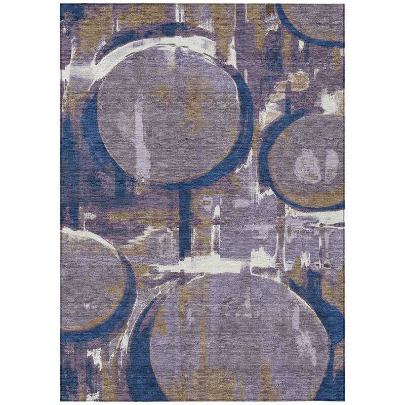 Machine Washable Indoor/ Outdoor Modern Erie Chantille Rug