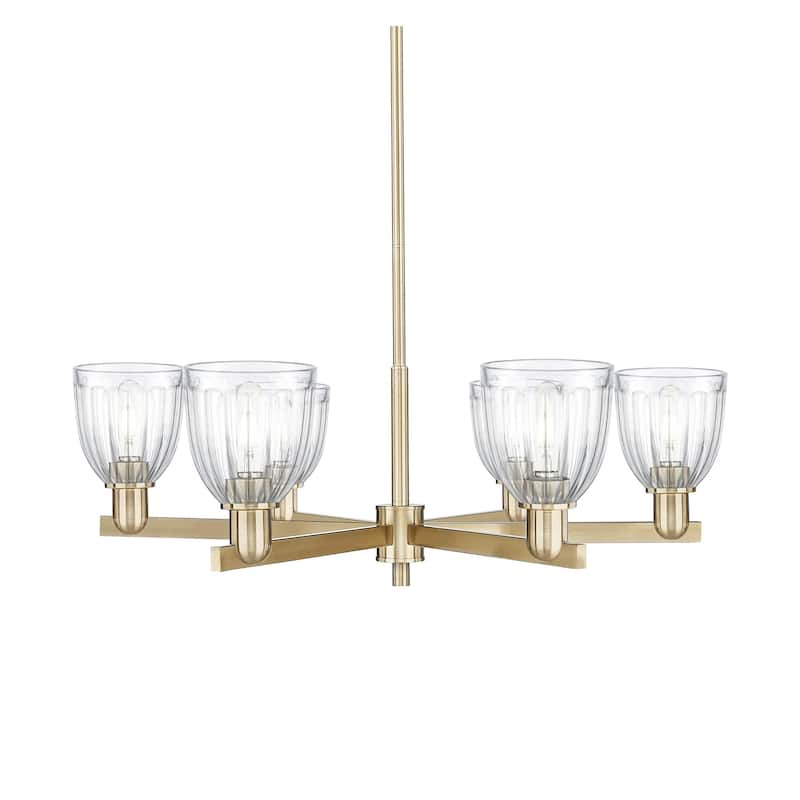 Innovations Lighting 716-6CR-12-36 Brookfield Chandelier Brookfield 6 - Champagne Bronze / Clear