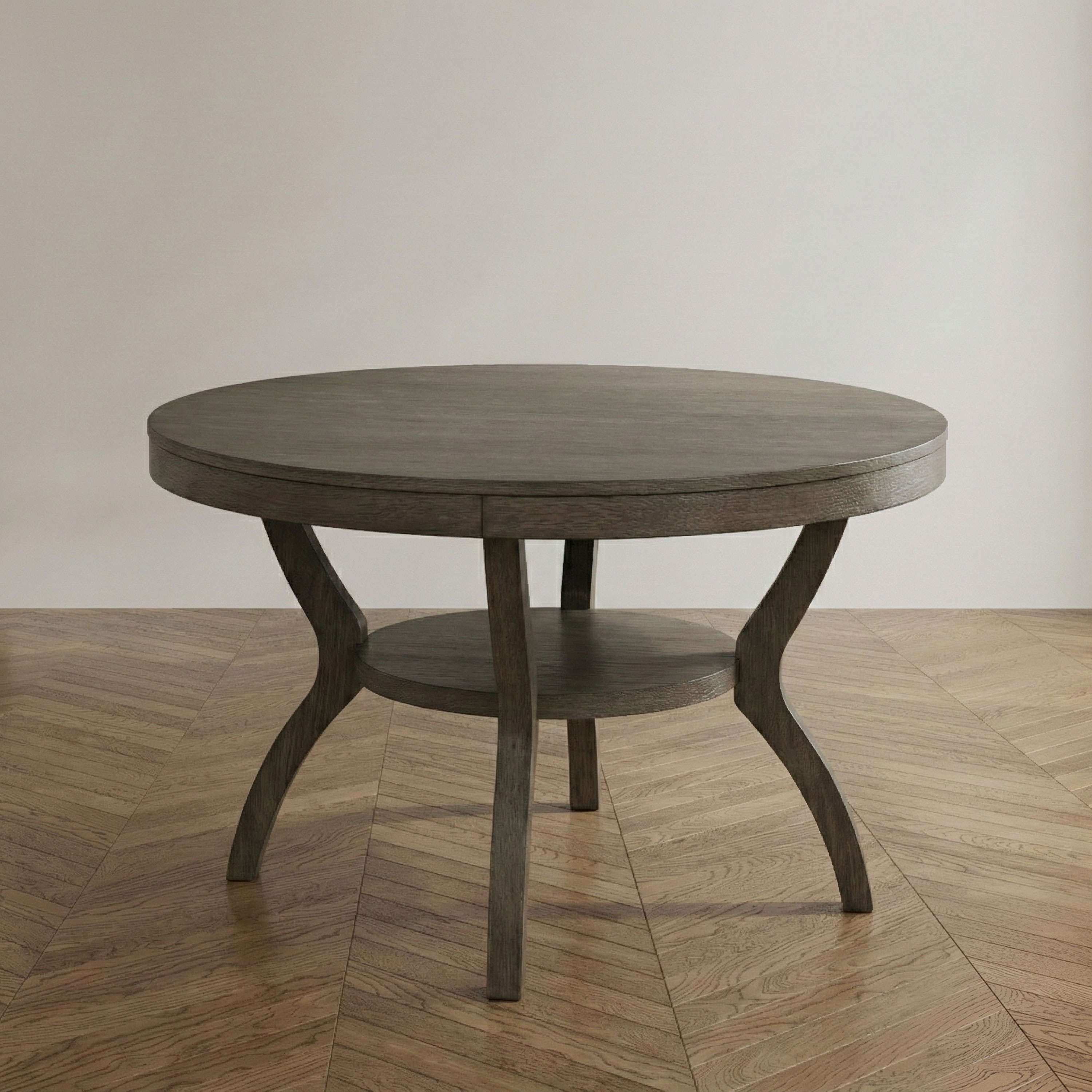 Furniture of America Melody Fields Rustic 48-inch Grey Wood Round Dining Table