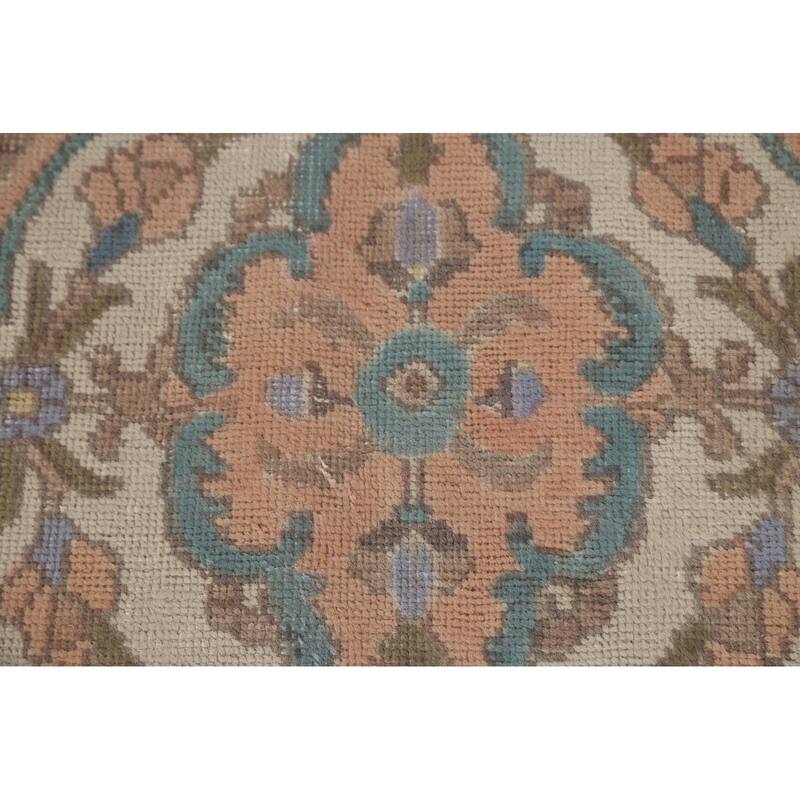 Distressed Tabriz Persian Vintage Rug Handmade Wool Carpet - 8'2"x 10'8"