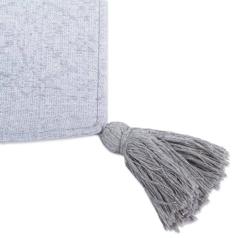 Novica Handmade Oaxaca Diamonds In Ash Grey Cotton Cushion Cover