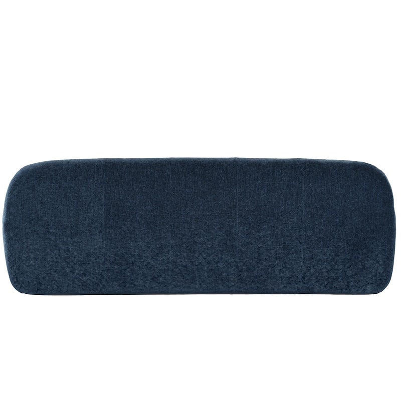 85.8 Inch Wide Chenille Fabric 3-Seater Sofa with Tufted Style