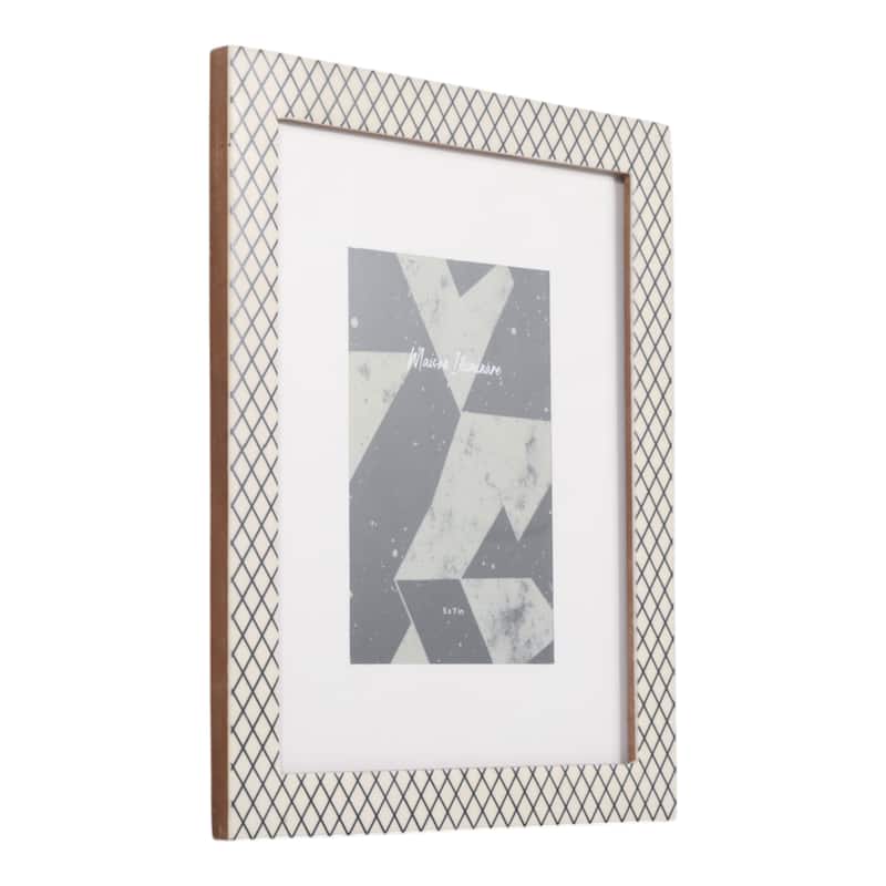 Resin Glass Picture Frame Matted Casual Home Decor with Backing